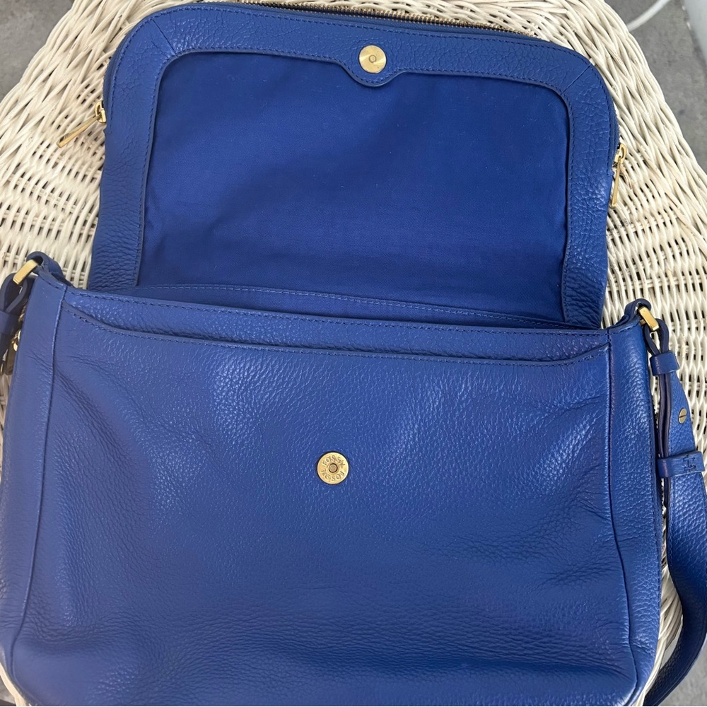 Fossil Blue Leather Preston Crossbody Bag - Picture 5 of 12